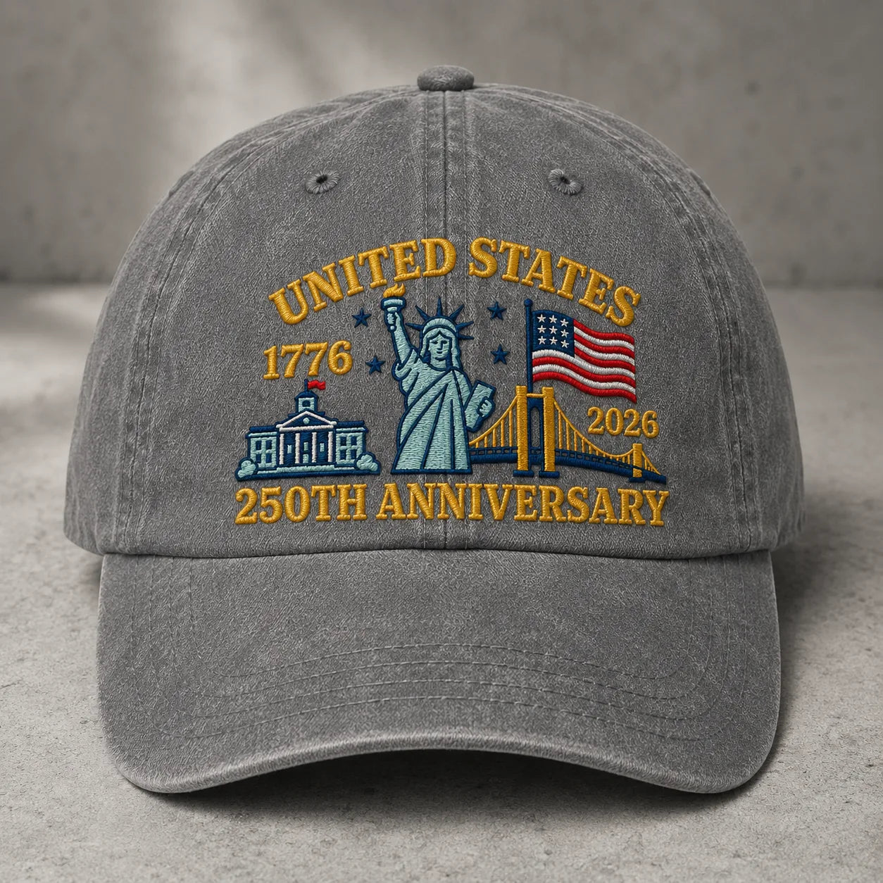 United States 1776-2026 250th Anniversary Washed Cap - washed cap - detail