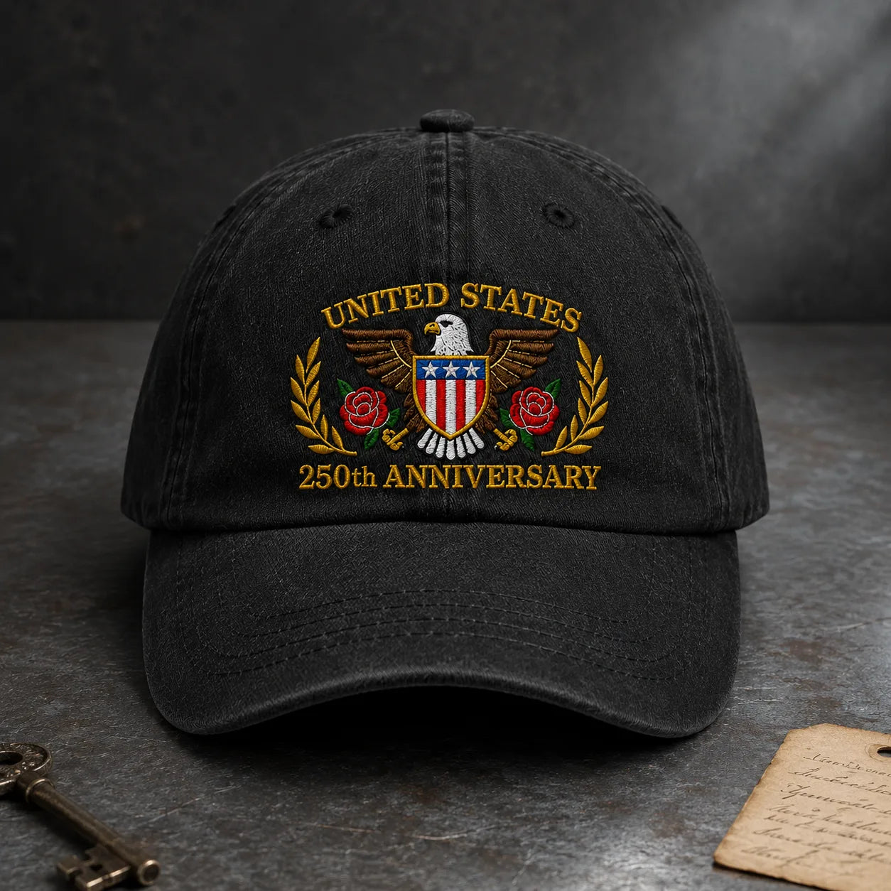 United States 250th Anniversary American Washed Cap - washed cap - detail