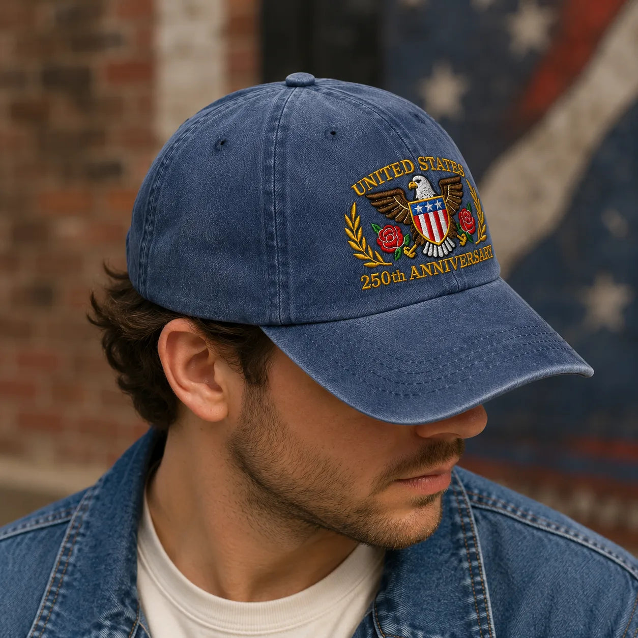 United States 250th Anniversary American Washed Cap - washed cap - styled