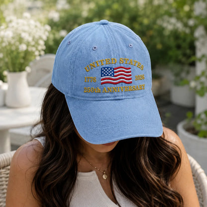 United States 250th Anniversary Best-seller Washed Cap - washed cap - back view