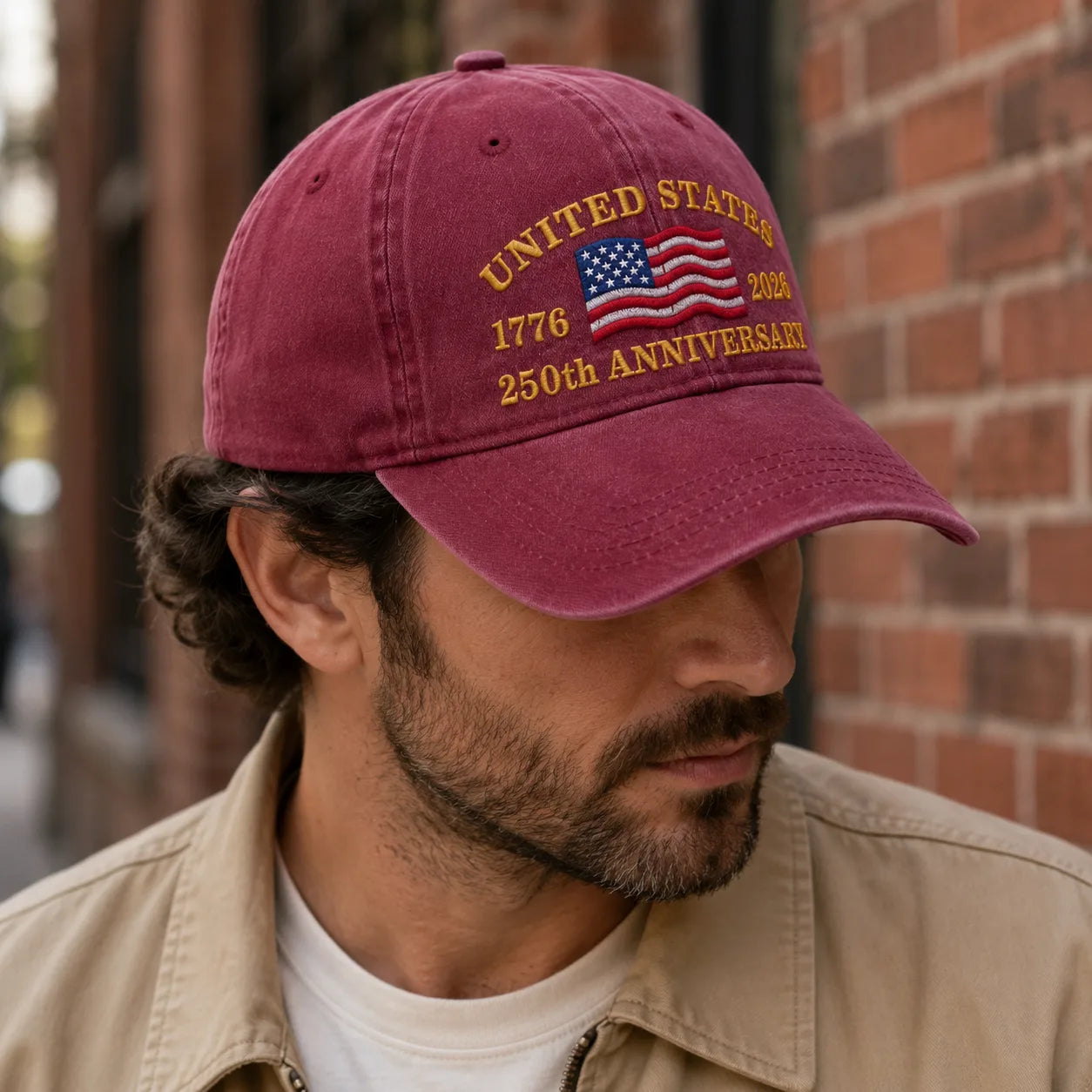 United States 250th Anniversary Best-seller Washed Cap - washed cap - styled