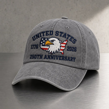 United States 250th Anniversary Birthday Washed Cap - washed cap - detail