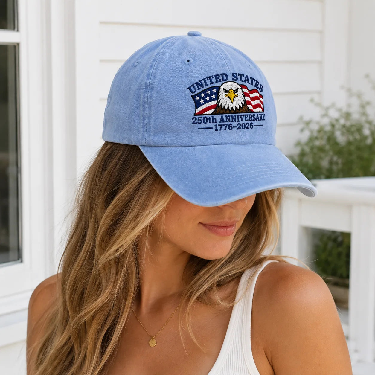 United States 250th Anniversary Red Washed Cap - washed cap - styled
