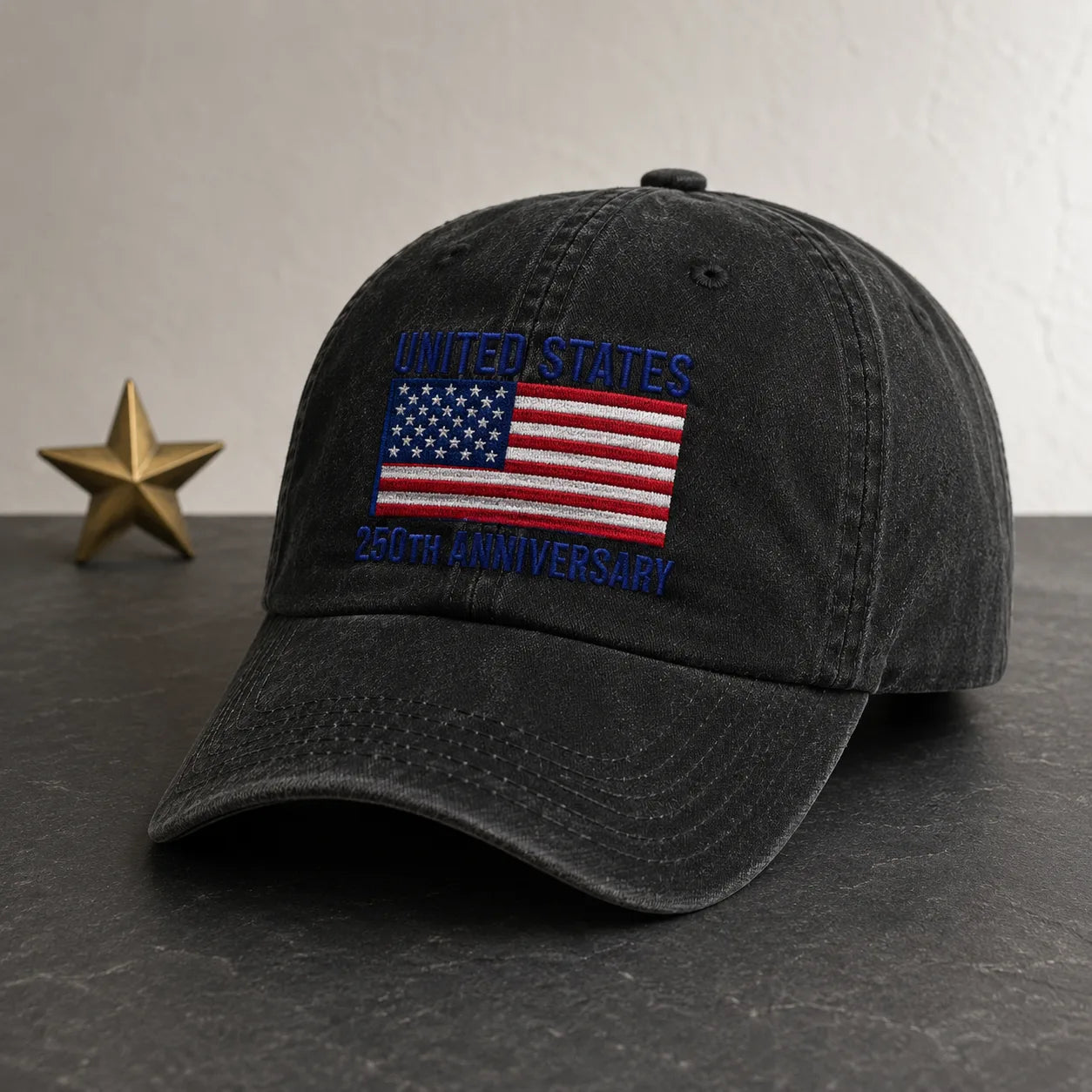 United States 250th Anniversary Washed Cap - washed cap - side view