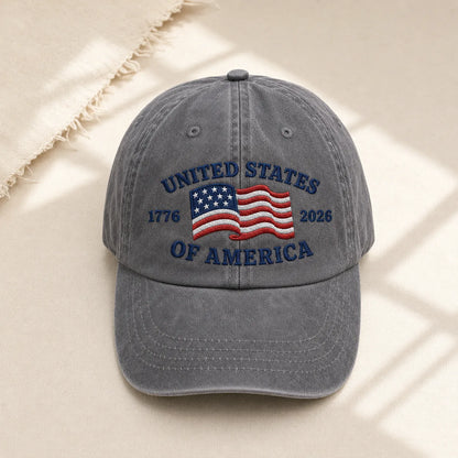 United States of America 1776-2026 Washed Cap - washed cap - close up