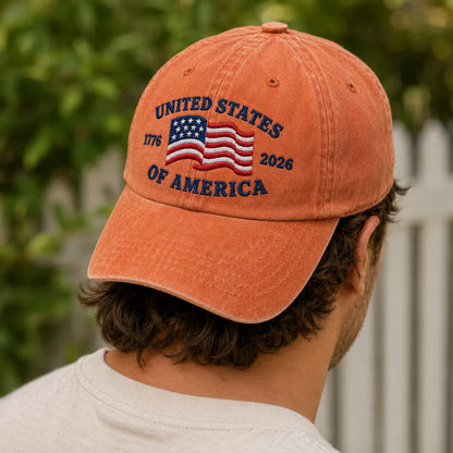 United States of America 1776-2026 Washed Cap - washed cap - packaging