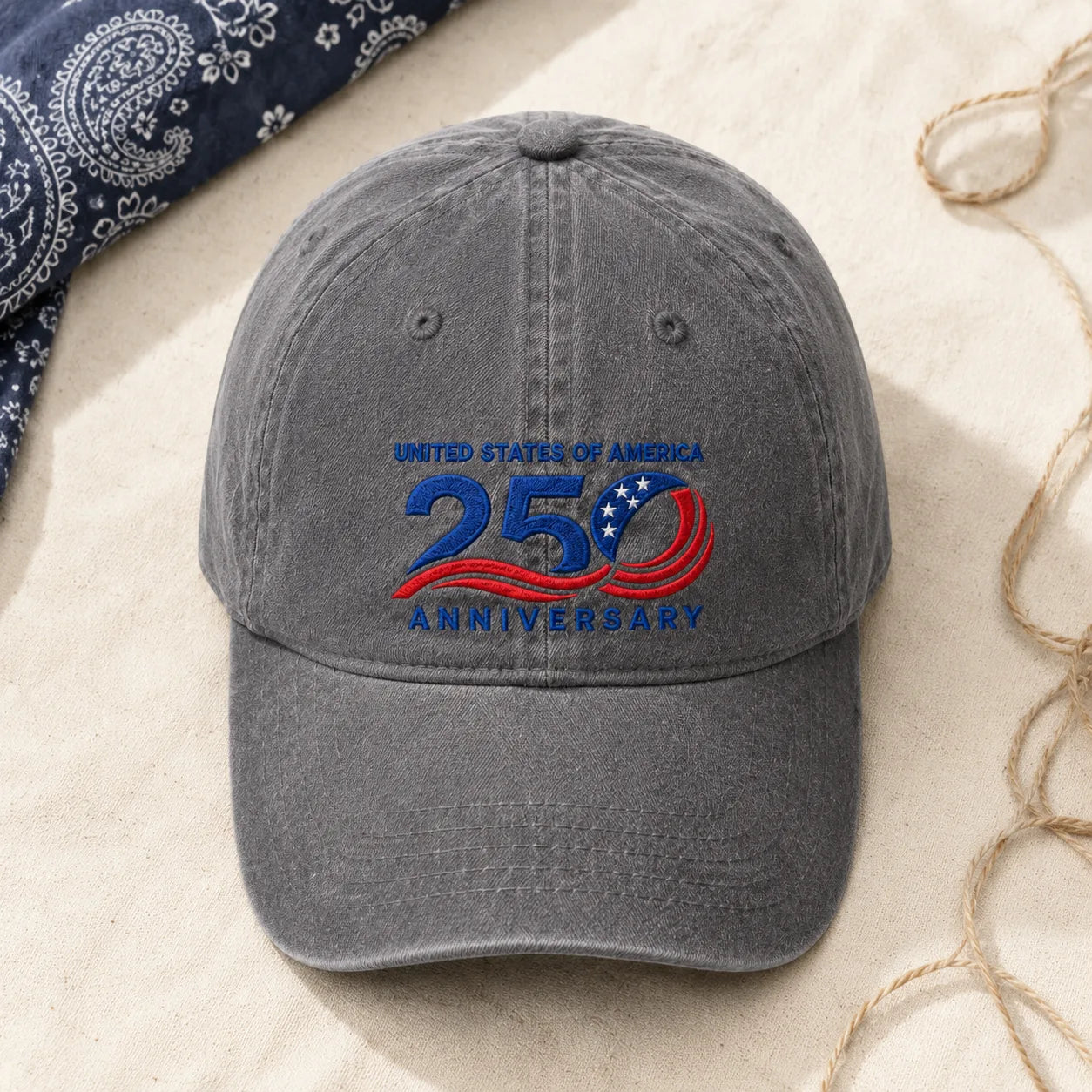 United States of America 250 Anniversary Washed Cap - washed cap - alternate angle