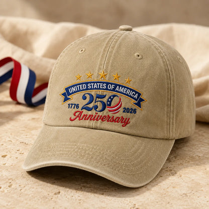 United States of America 250 Anniversary American Washed Cap - washed cap - lifestyle