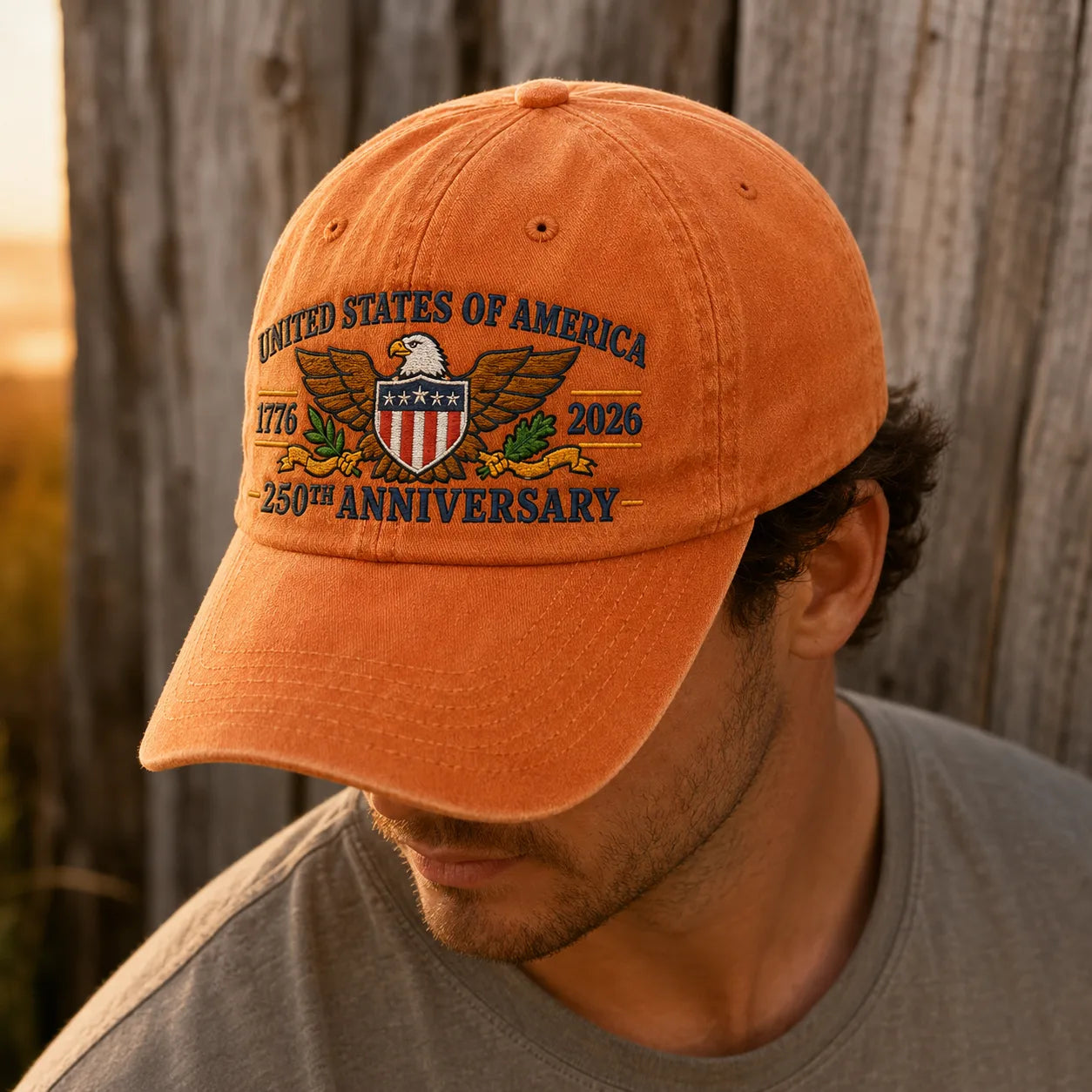 United States of America 250th Anniversary Washed Cap - washed cap - back view