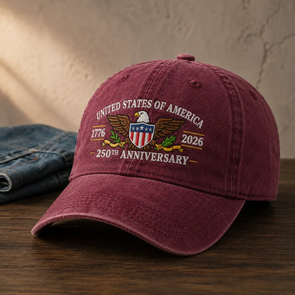 United States of America 250th Anniversary Washed Cap - washed cap - in use