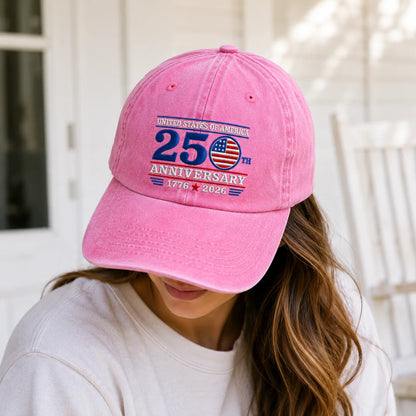 United States of America 250th Anniversary Bold Washed Cap - washed cap - side view