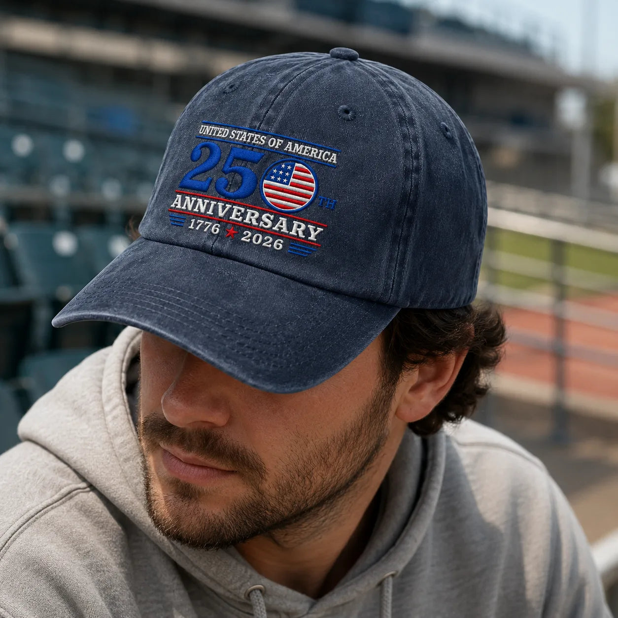 United States of America 250th Anniversary Bold Washed Cap - washed cap - styled