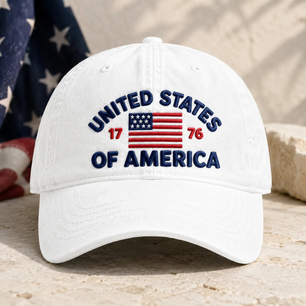 United States of America Washed Cap - washed cap - front view