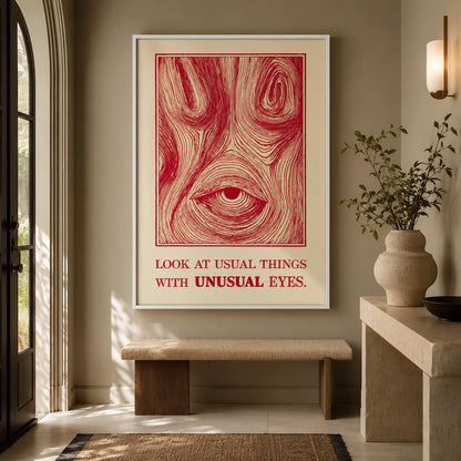Unusual Eyes Quote Wall Art Decor - Wall Art Decor - alternate angle