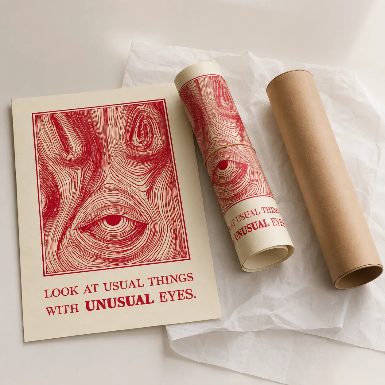 Unusual Eyes Quote Wall Art Decor - Wall Art Decor - back view