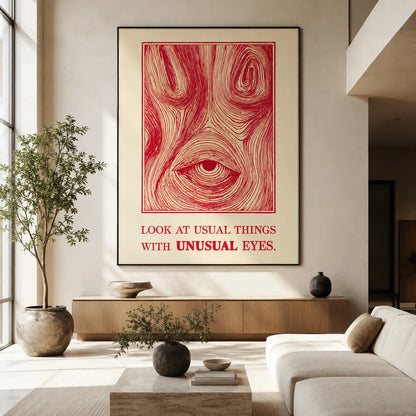 Unusual Eyes Quote Wall Art Decor - Wall Art Decor - close up
