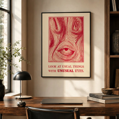 Unusual Eyes Quote Wall Art Decor - Wall Art Decor - detail