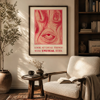 Unusual Eyes Quote Wall Art Decor - Wall Art Decor - in use