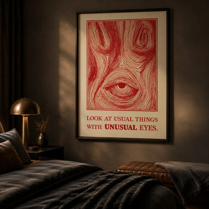 Unusual Eyes Quote Wall Art Decor - Wall Art Decor - lifestyle