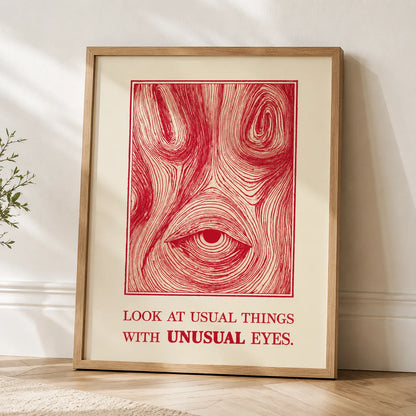Unusual Eyes Quote Wall Art Decor - Wall Art Decor - side view