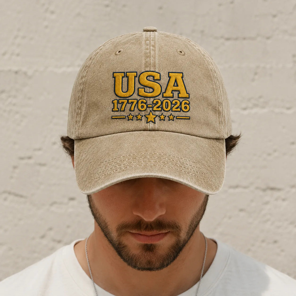 USA 1776-2026 Washed Cap - washed cap - close up