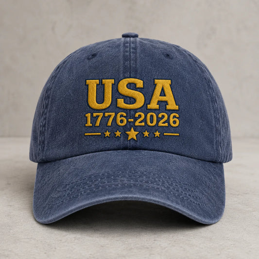 USA 1776-2026 Washed Cap - washed cap - front view