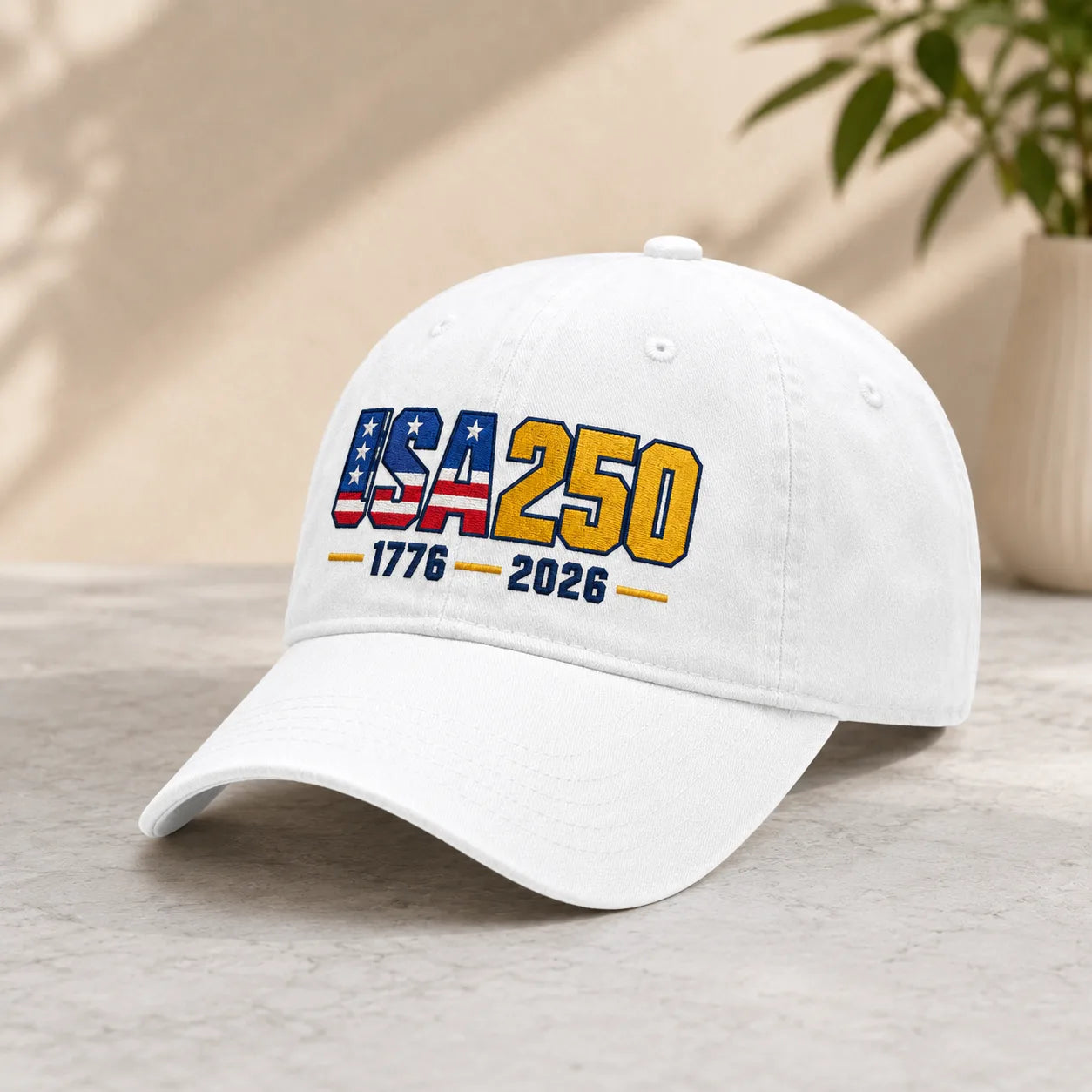 USA 250 Washed Cap - washed cap - side view