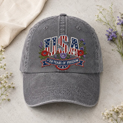 USA 250 Years of Freedom Washed Cap - washed cap - alternate angle