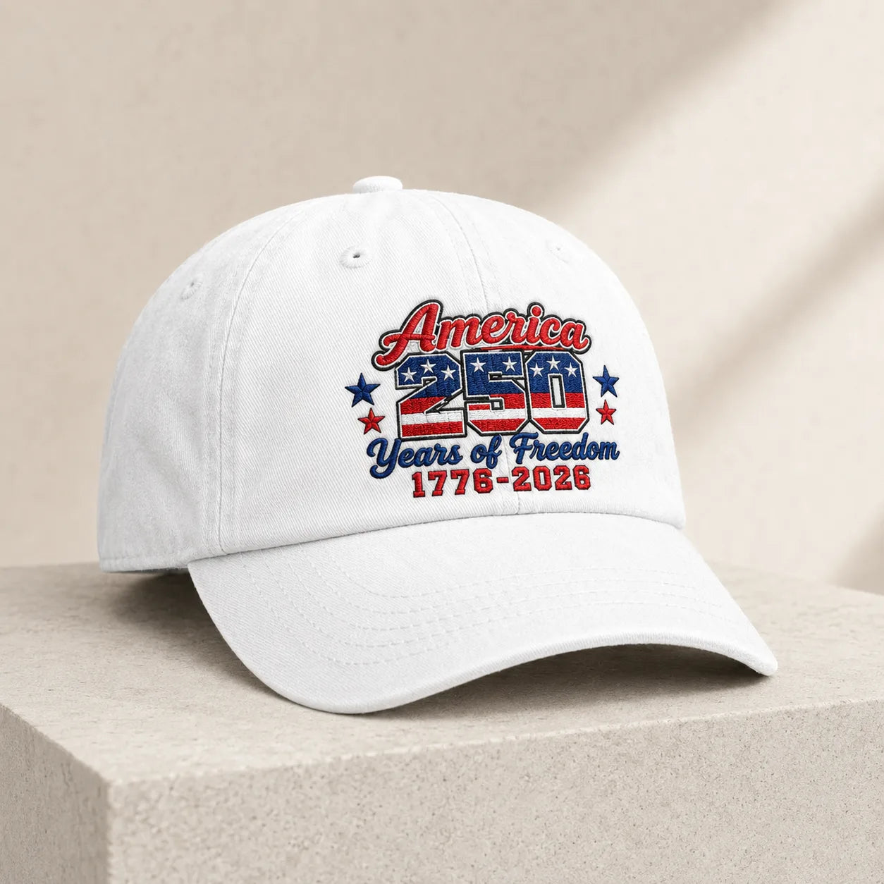 USA 250th Birthday Washed Cap - washed cap - detail