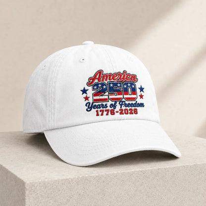 USA 250th Birthday Washed Cap - washed cap - detail