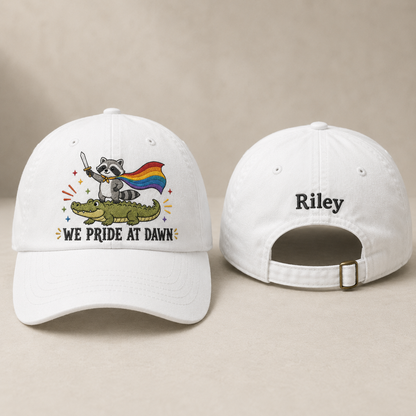 We Pride At Dawn Embroidered Washed Cap - Washed Cap - front view