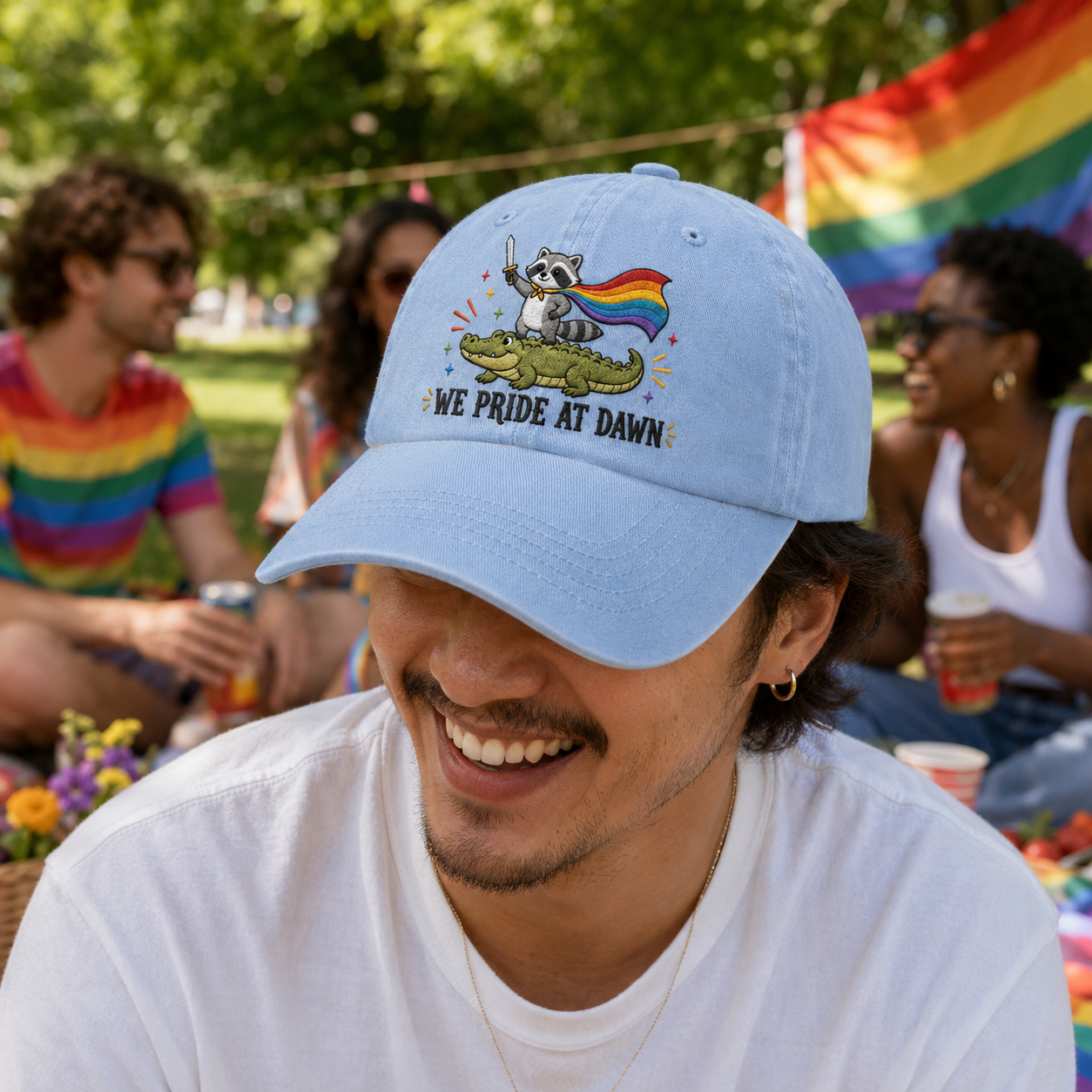 We Pride At Dawn Embroidered Washed Cap - Washed Cap - lifestyle