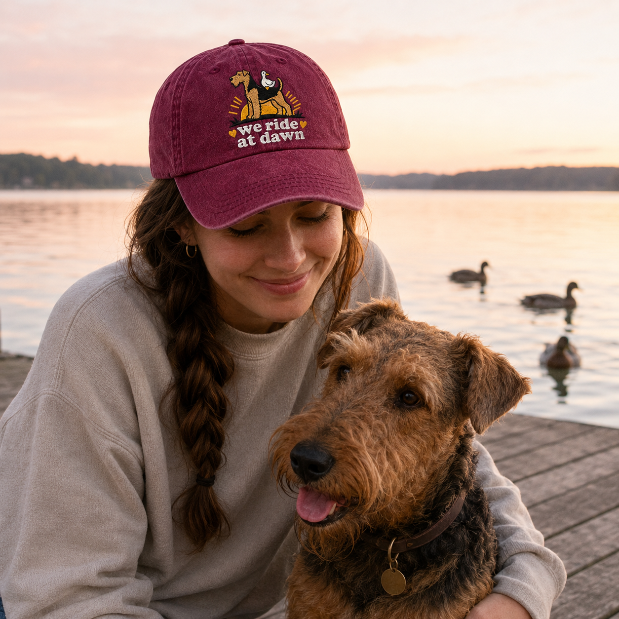 We Ride At Dawn Embroidered Washed Cap - Washed Cap - detail