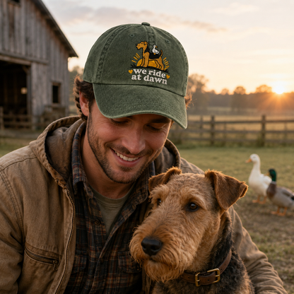 We Ride At Dawn Embroidered Washed Cap - Washed Cap - lifestyle