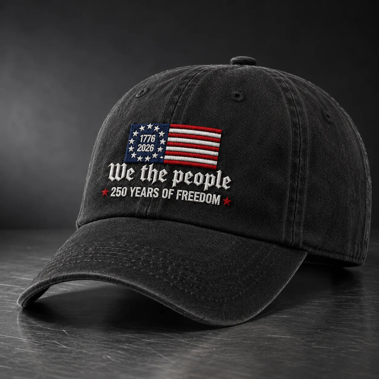 We the People 250 Years Freedom Washed Cap - washed cap - alternate angle