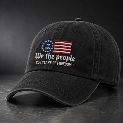 We the People 250 Years Freedom Washed Cap - washed cap - alternate angle