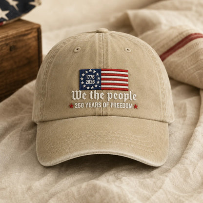 We the People 250 Years Freedom Washed Cap - washed cap - detail