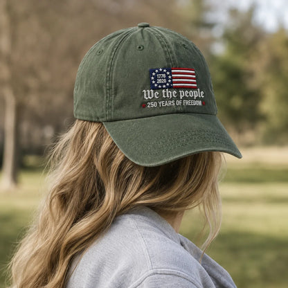 We the People 250 Years Freedom Washed Cap - washed cap - styled