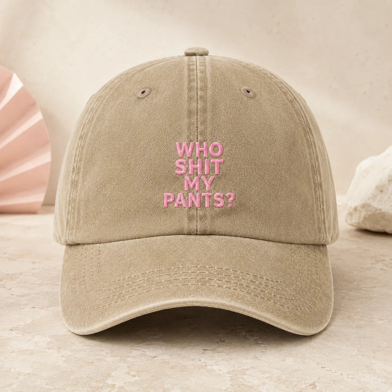 Who Shit My Pants? Washed Cap - washed cap - lifestyle