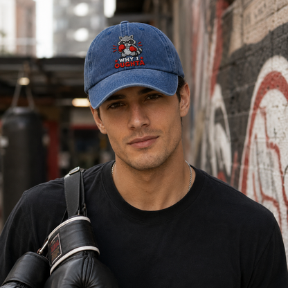 Why I Oughta Embroidered Washed Cap - Washed Cap - alternate angle