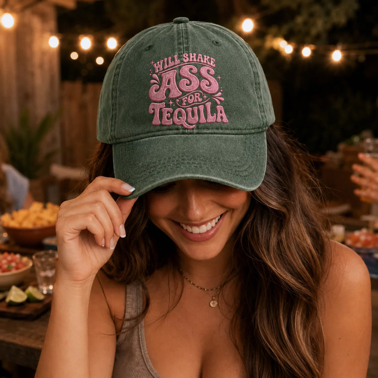 Will Shake Ass For Tequila Washed Cap - Washed Cap - detail