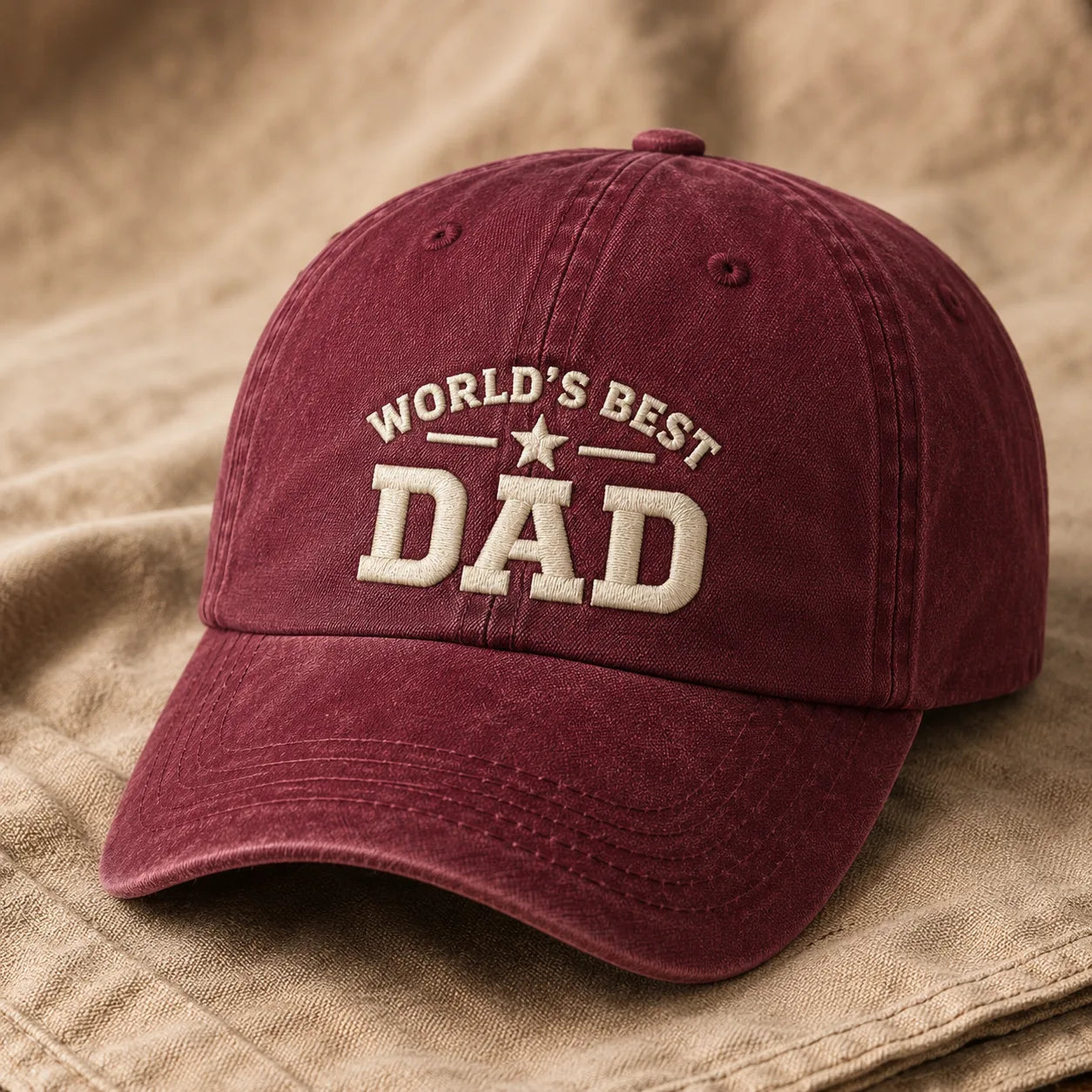 World's Best Dad Washed Cap - washed cap - lifestyle