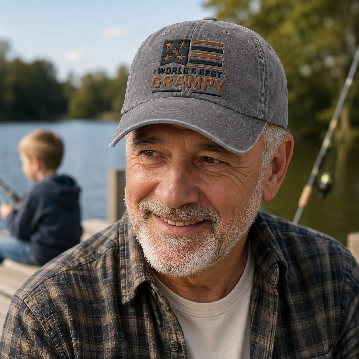 World's Best Grampy Washed Cap - washed cap - lifestyle
