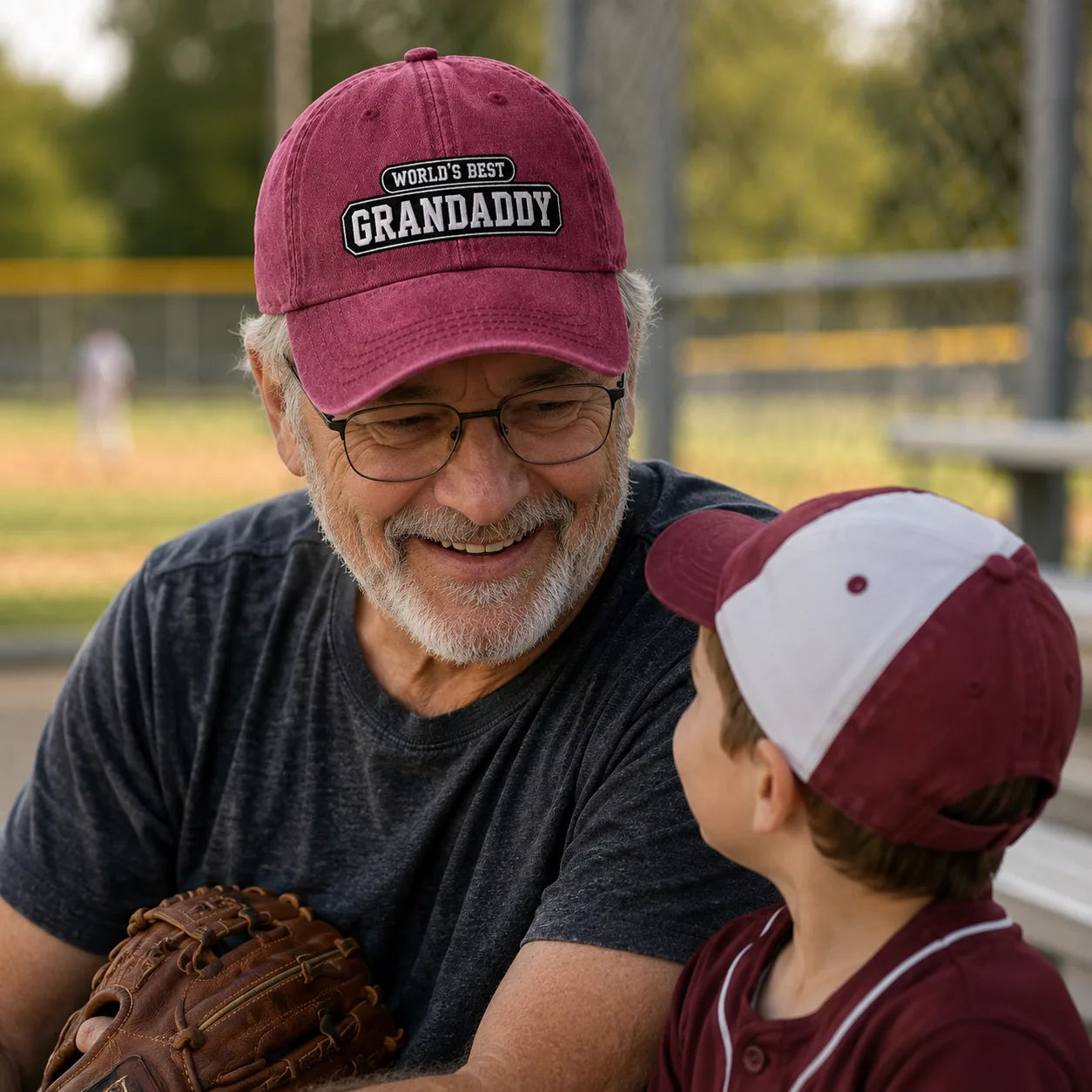 World's Best Grandaddy Washed Cap - washed cap - alternate angle