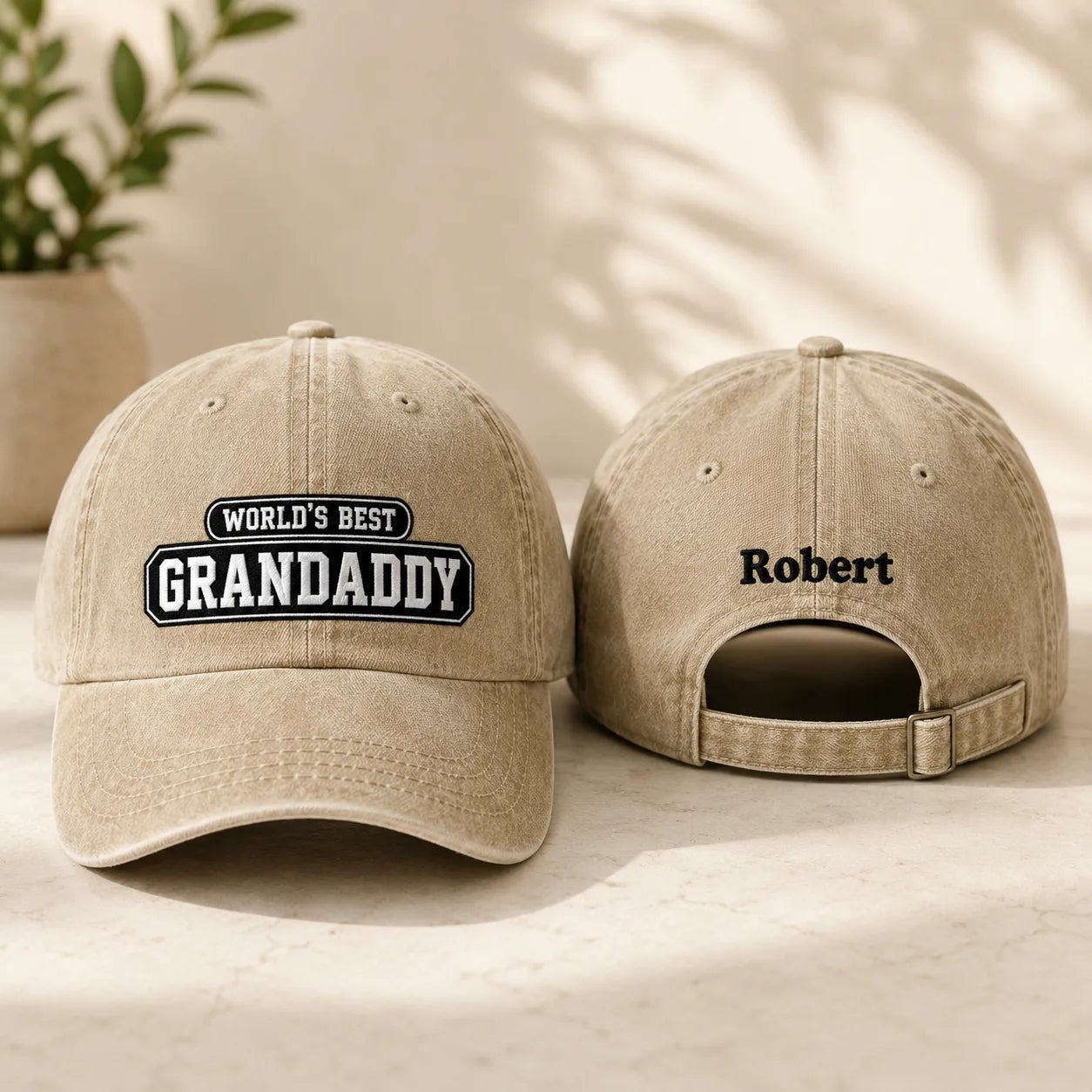 World's Best Grandaddy Washed Cap - washed cap - front view