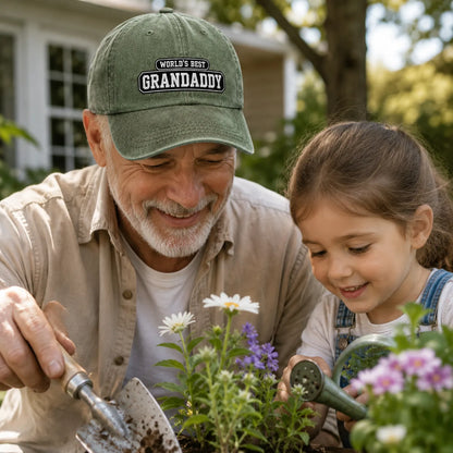 World's Best Grandaddy Washed Cap - washed cap - lifestyle