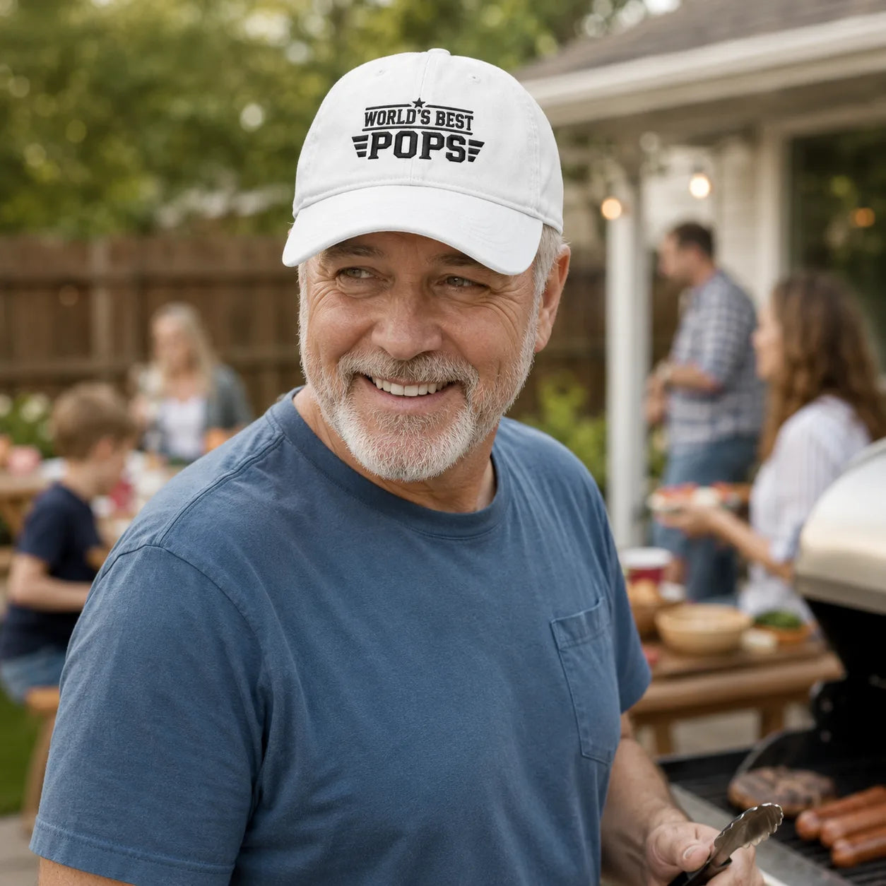 World's Best Pops Washed Cap - washed cap - side view
