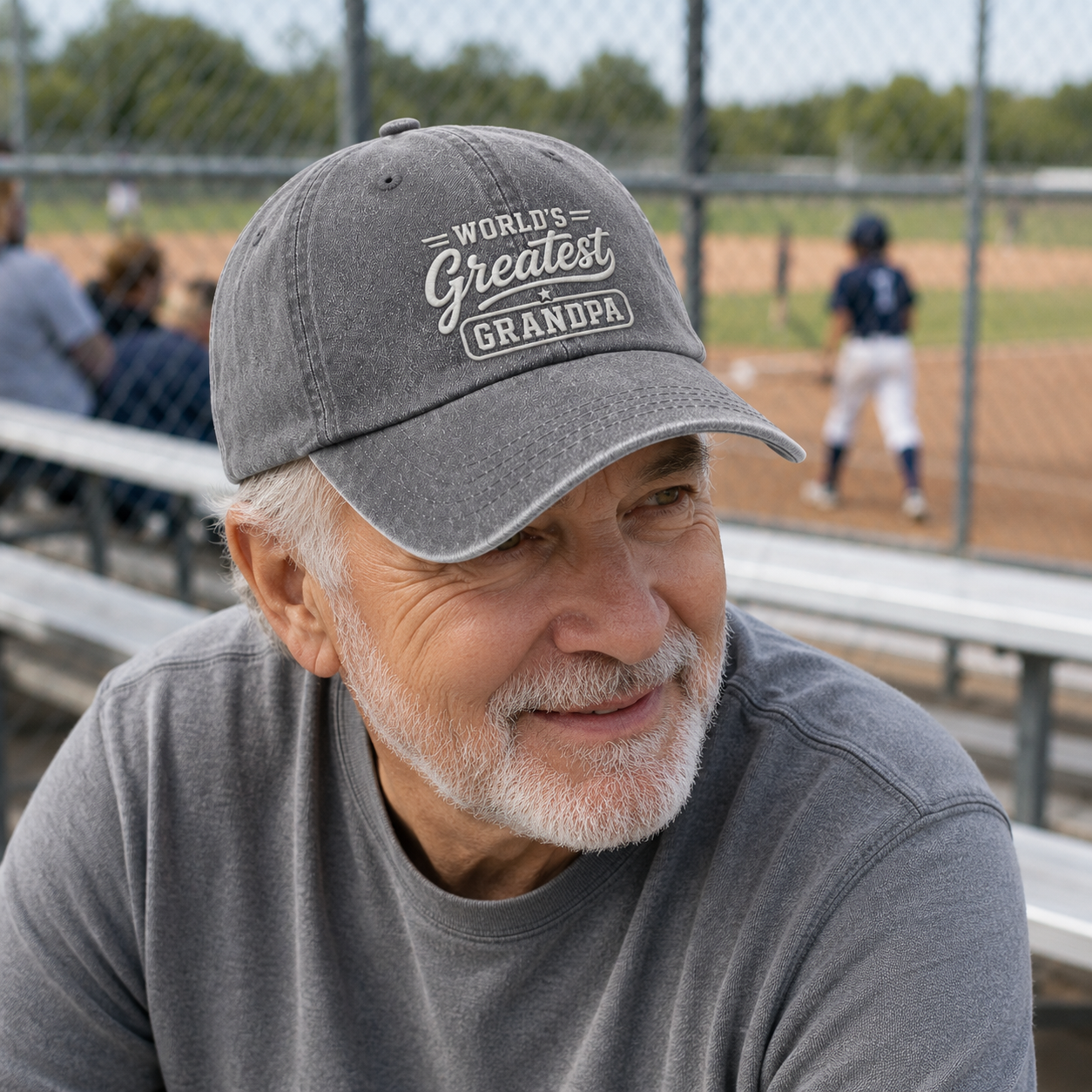World's Greatest Grandpa Washed Cap - Washed Cap - alternate angle