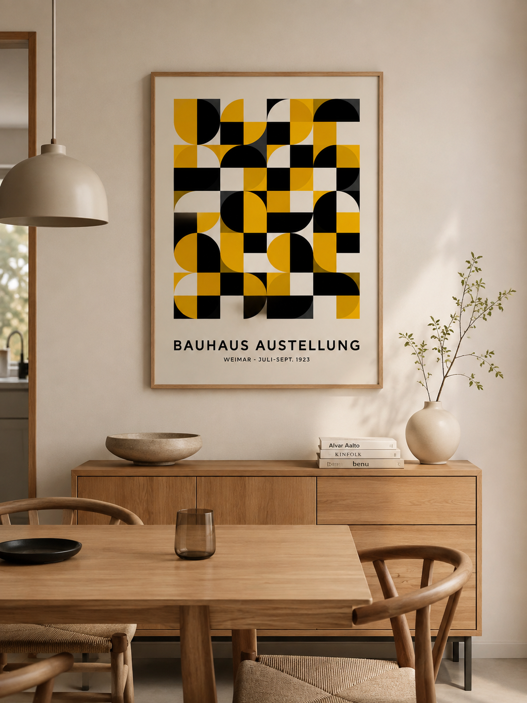 Giallo Nero Bauhaus Poster - Wall Art Decor - packaging - yellow bauhaus poster, bauhaus wall art