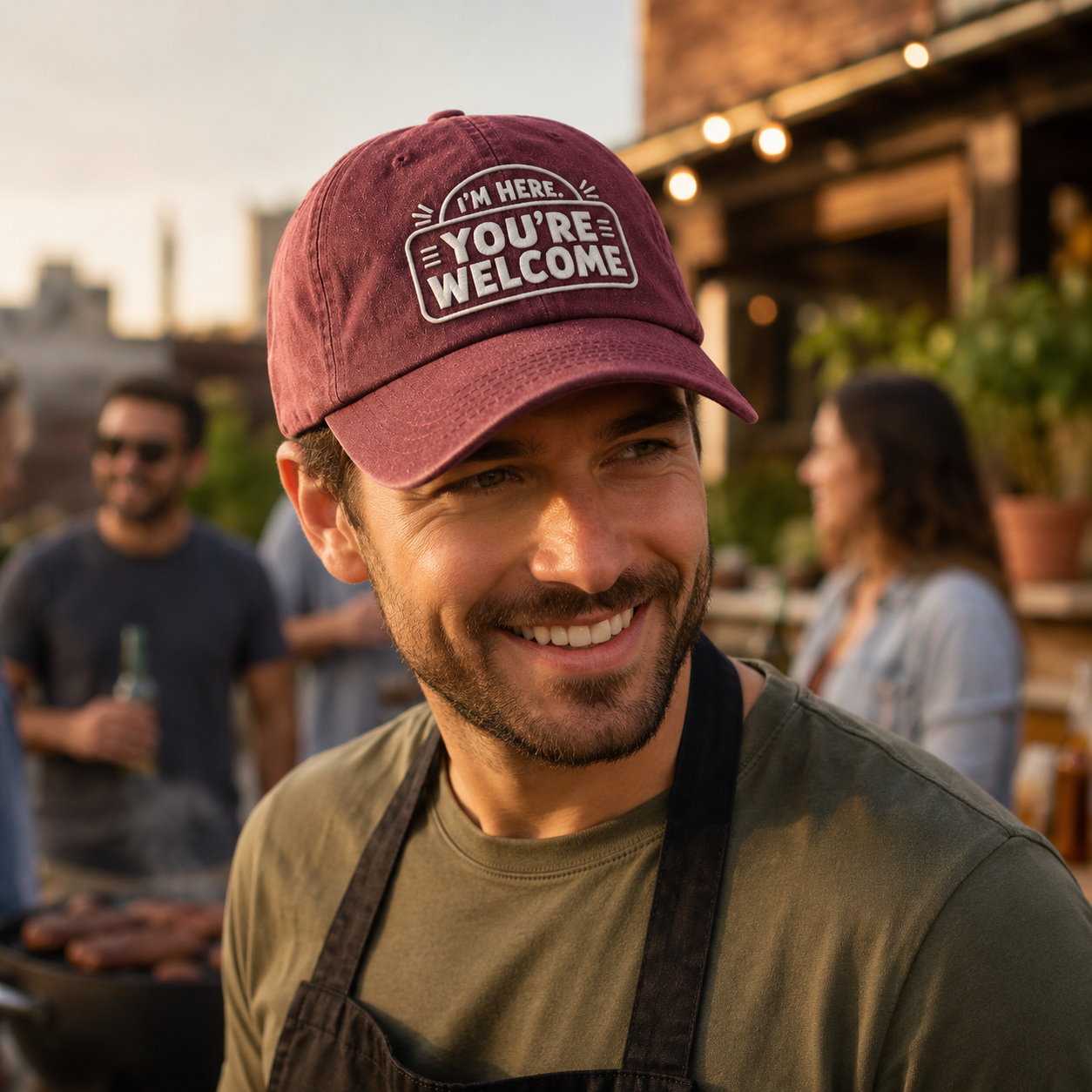 You're Welcome Personalized Washed Cap - Washed Cap - lifestyle